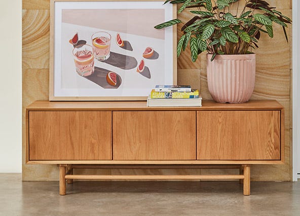 Ollie 200cm TV Unit Oak Style Shoot