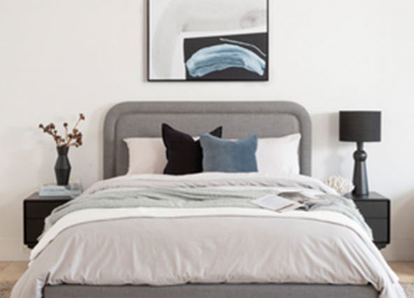 Grace Queen Bed Head Stone Grey Style Shoot