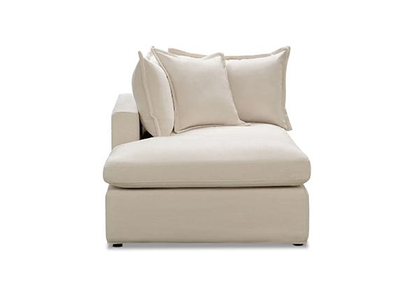 Haven Modular Chaise Left Arm Mornington Ivory Front