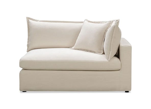 Haven Modular 2 Seat Left Arm Morning Ivory Front