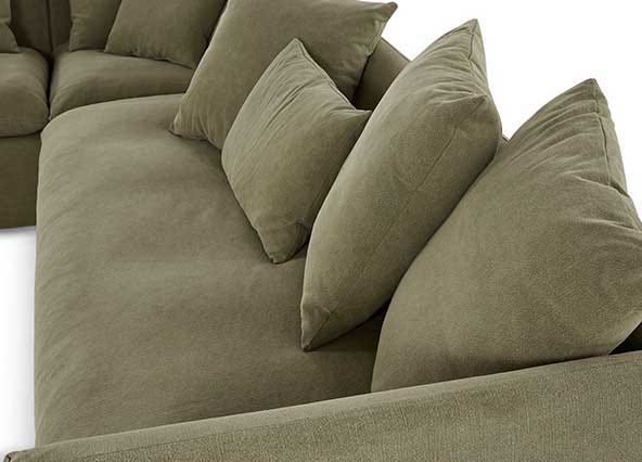 Santa Monica Left Corner Sofa Florence Green Cushions
