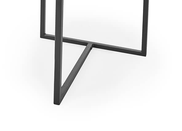 Turner Side Table Black Legs Up Close