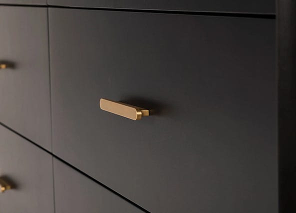 Manhattan 6 Drawer Dresser Black Drawer Handle Details