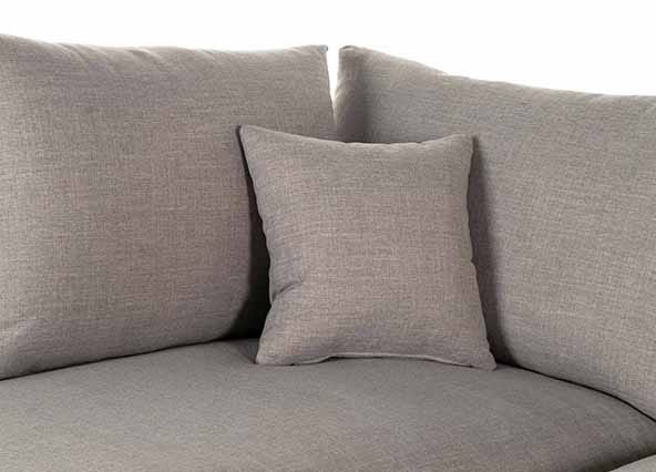Long Beach Mini LH Sofa Belleveau Cement Cushions Up Close