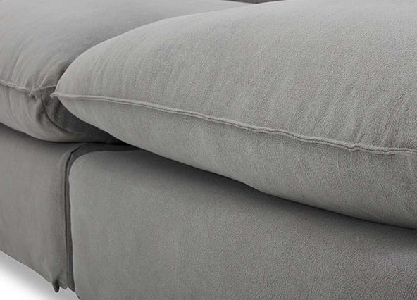 Loft Mini Right Corner Sofa Florence Grey Seating Up Close