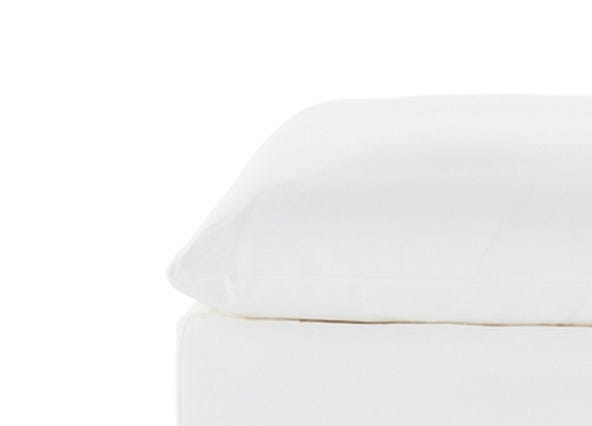 Santa Monica Ottoman White Cushion Up Close