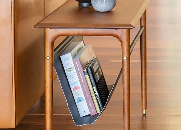 Manhattan Side Table Walnut Style Shoot