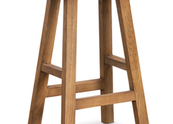 Coast Bar Stool Elm 65cm Legs Up Close