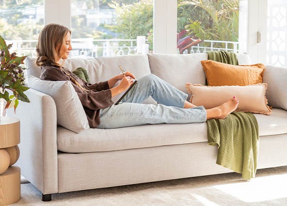 Felix 3 Seat Sofa Bed Style Shoot