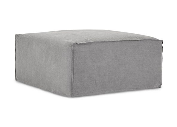 Bronte Ottoman Light Grey Front