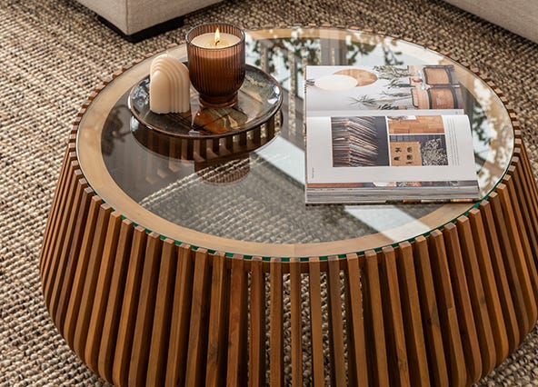 Aurora Glass Coffee Table Style Shoot