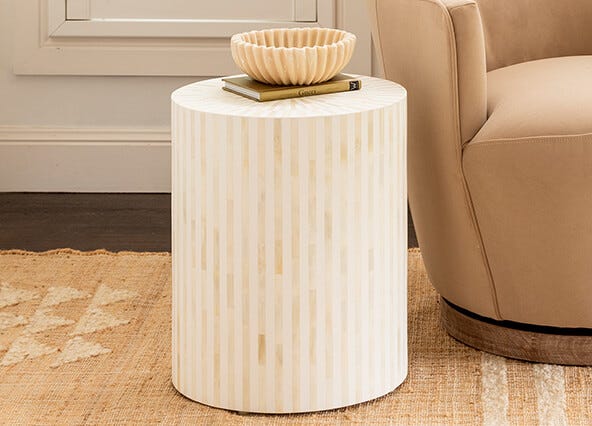 Serena Bone Inlay Side Table Style Shoot