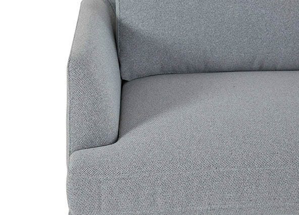 Alice Chaise Sofa Jazz Grey Black Arm Up Close