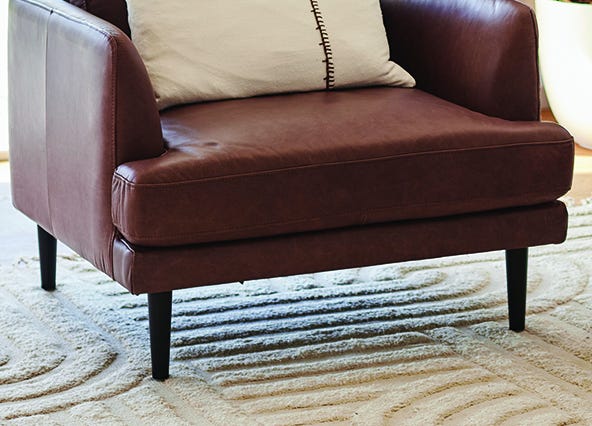 Alice Leather Armchair Phoenix Coffee Leg Up Style Shoot
