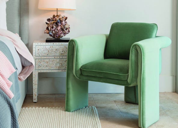 Alona Armchair Sage Green Style Shoot