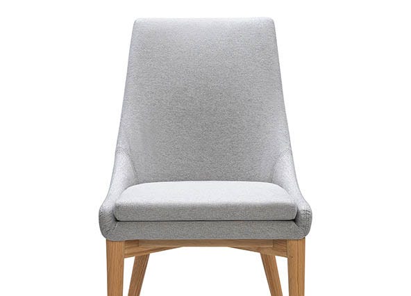 Astor Dining Chair Pebble Grey Front Up Close