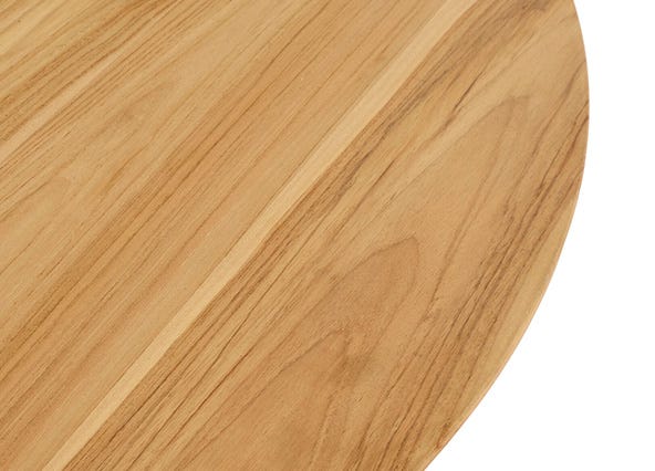 Atlas Round Dining Table Oak Top Up Close