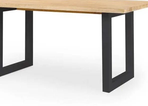 Bronte Dining Table Black Legs 180 Leg Up Close