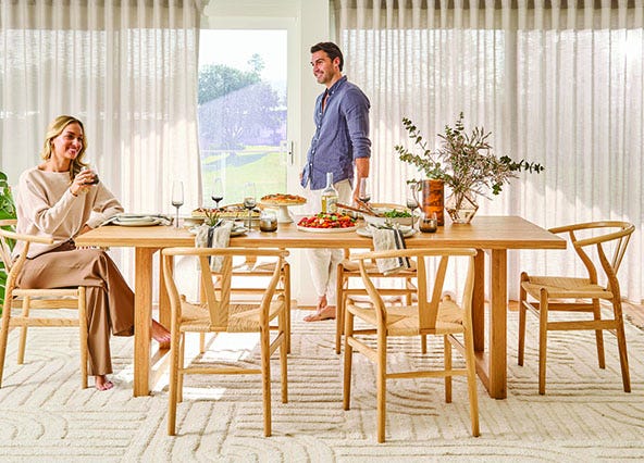 Bronte Natural Dining Table 220 Style Shoot