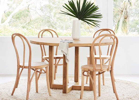 Bronte Round Dining Table Top 150cm Natural Style Shoot