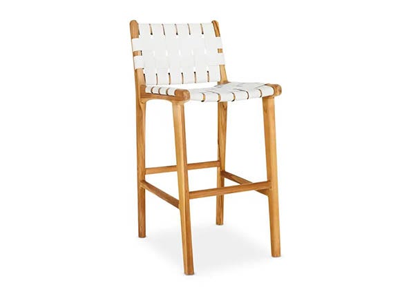 Cubar Bar Stool White Angle