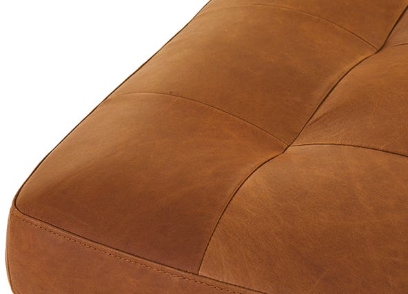 Draper Leather Ottoman Seating Up Close