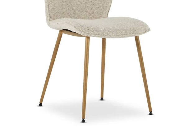 Evelyn Dining Chair Cream Legs Up Close