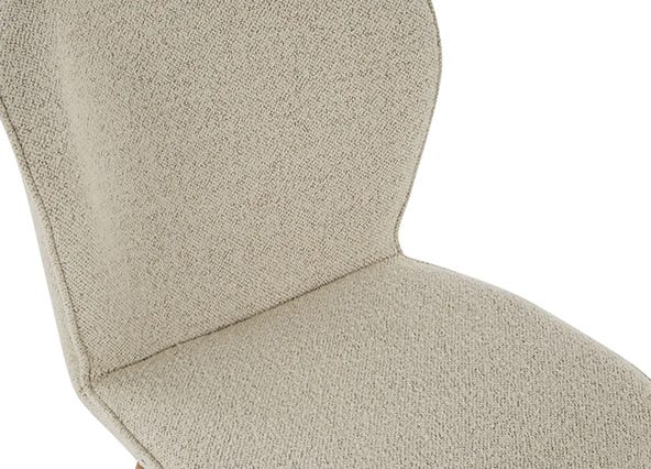 Evelyn Dining Chair Cream Fabric Up Close