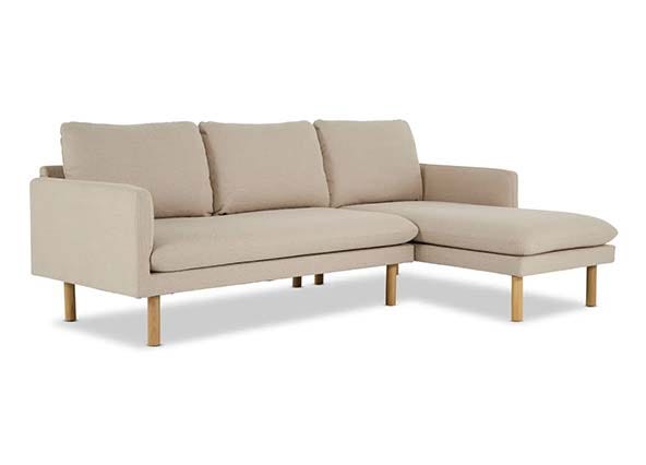 Frankie Right Chaise Sofa Basel Beige Angle