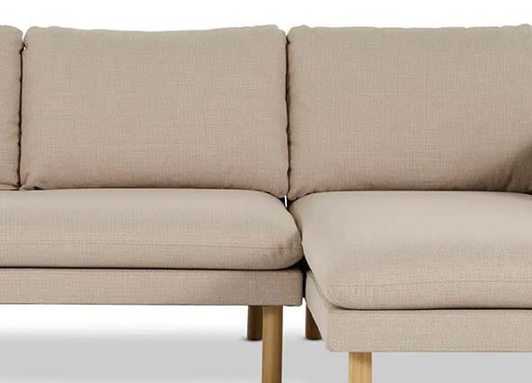 Frankie Right Chaise Sofa Basel Beige Front Up Close