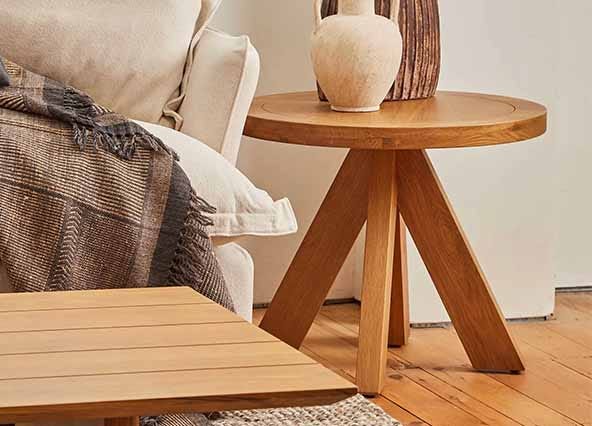 Galaxy Console Table Oak Angle