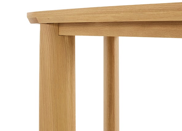 Graze Console Table Oak Side Up Close