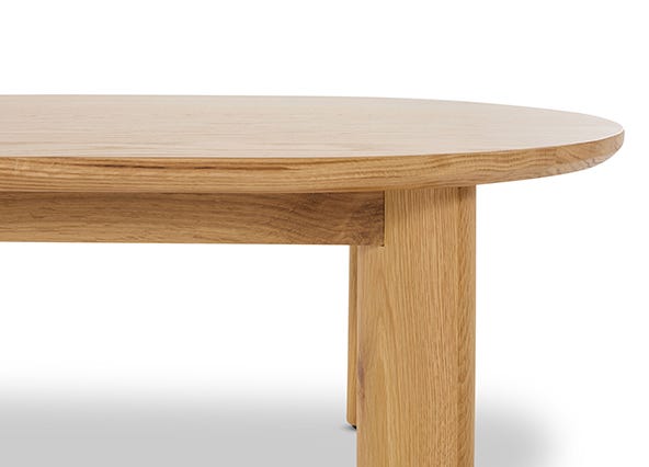 Graze Round Coffee Table Oak Legs Up Close