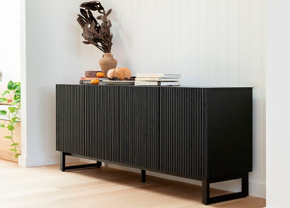 Graze Sideboard Black Angle Style Shoot