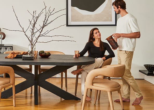 Helena Dining Chair Tan Style Shoot