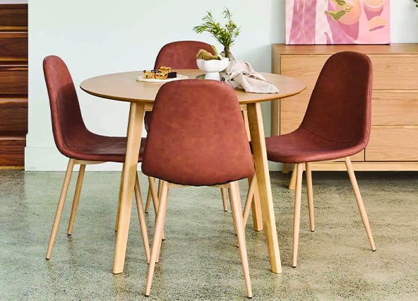 June Dining Chair Tan Dining Room Style Shoot