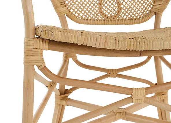 Lanai Dining Chair Natural Seating Up Close