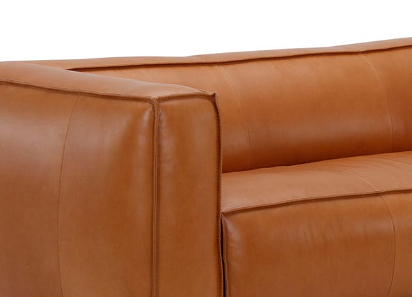 Linden 3.5 Seat Sofa Ranch Tan Side Up Close