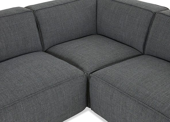 Linden Right Corner Sofa Sienna Dark Grey Modular Pieces Top View