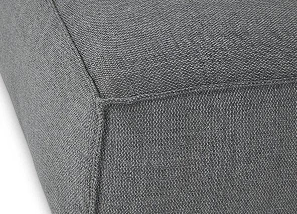 Linden Ottoman Sienna Dark Grey Corner Up Close