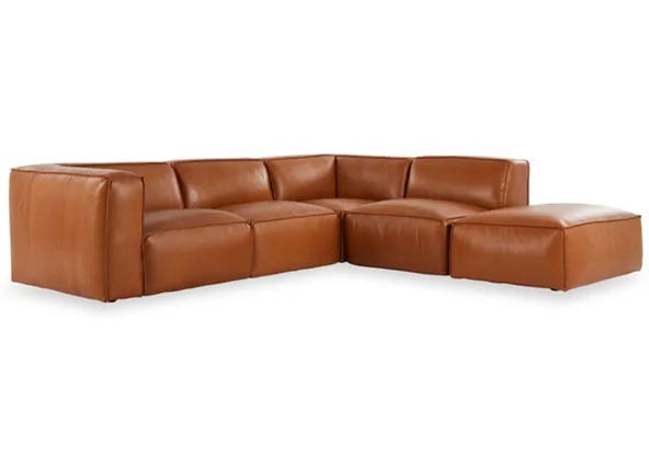 Linden Right Hand Corner Sofa Ranch Tan Angle