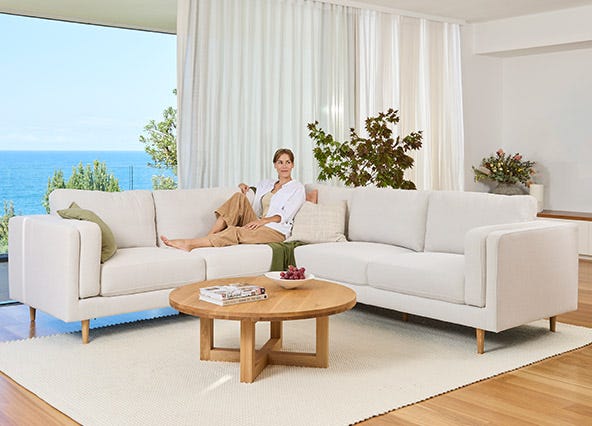 Lisa Corner Sofa Jazz Natural Style Shoot