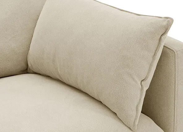 Loft Mini Left Corner Sofa Florence Natural Cushion Up Close