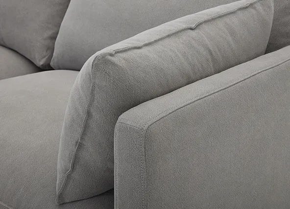 Loft Mini Left Corner Sofa Florence Grey Cover Angle
