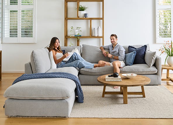 Loft Mini Left Corner Sofa Florence Grey Style Shoot 1