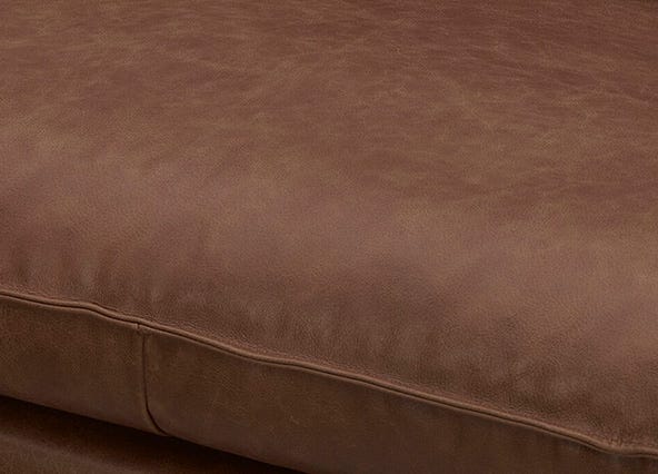 Loft Mini Leather Ottoman Up Close