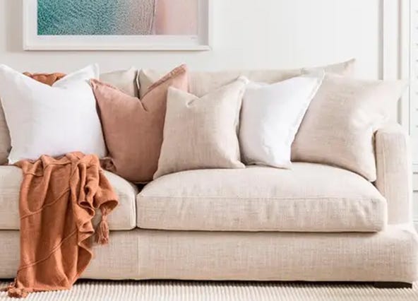 Long Beach 3 Seat Sofa Front Half Style Shoot