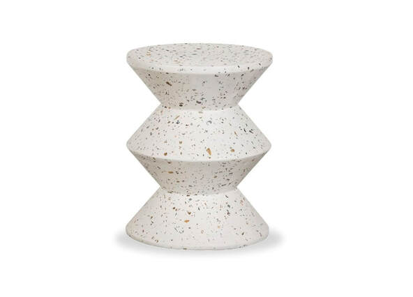 Jaque Terrazzo Stool White Front