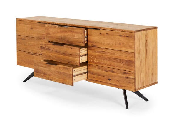 Kingston Sideboard Oak Angle Drawers