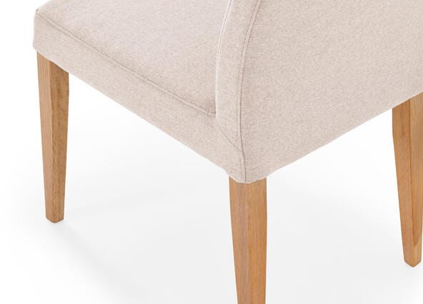 Miranda Dining Chair Beige Feet Up Close